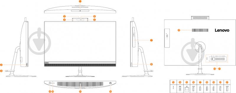 Моноблок Lenovo IdeaCentre 520 23,8" (F0DJ009DUA) black 24 - фото 22