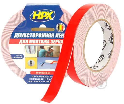 Монтажная двусторонняя лента HPX для монтажа зеркал 19 мм x 5 м DS1905 - фото 1