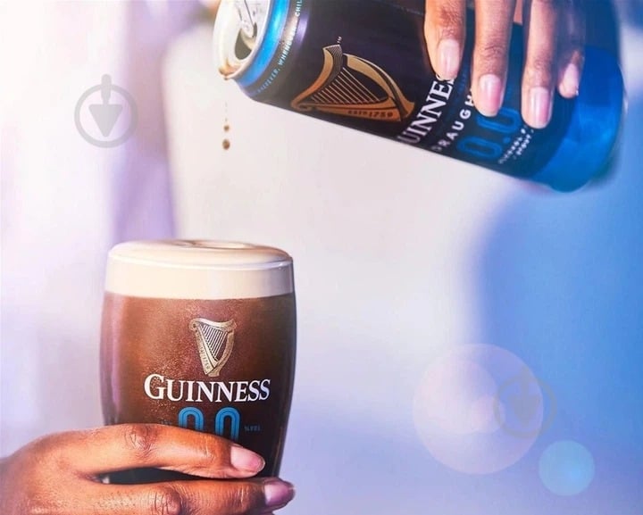 Пиво Guinness темное безалкогольное Draught 0.0% ж/б 0,44 л - фото 3