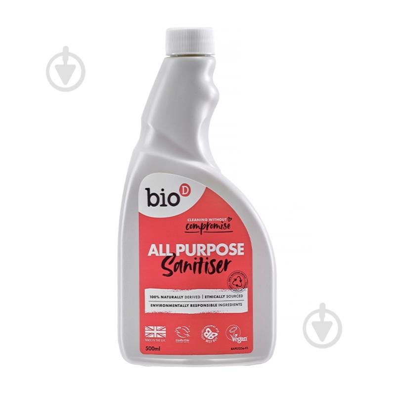 Засіб дезінфекційний екологічний Bio-D All Purpose SANITISER Spray 0,5 л - фото 1