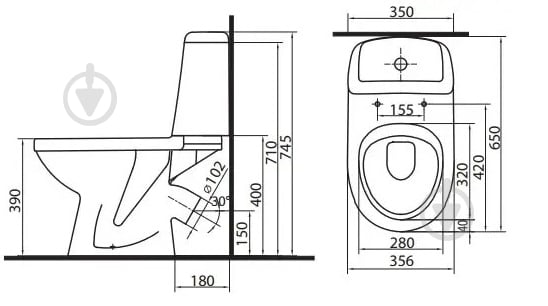 Унітаз-компакт Kolo Solo S7923200UA з сидінням Duroplast Soft close - фото 3 Унітаз-компакт Kolo Solo S7923200UA з сидінням Duroplast Soft close - фото 3