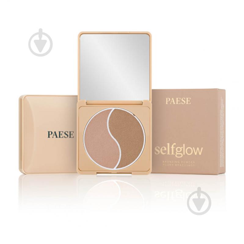 Бронзер PAESE 2в1 компактная Self Glow Bronzer Light 6 г - фото 1