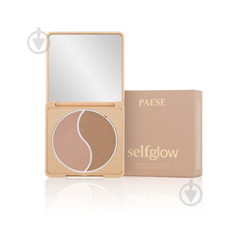 Бронзер PAESE 2в1 компактная Self Glow Bronzer Light 6 г - фото 4