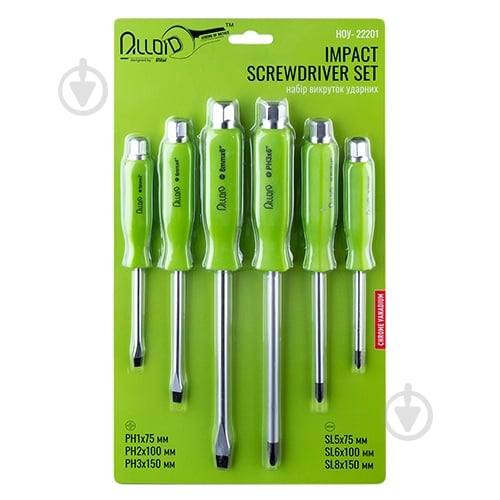 Набор отверток ударных Alloid НОУ- 22201 - фото 1 Набор отверток ударных Alloid НОУ- 22201 - фото 1