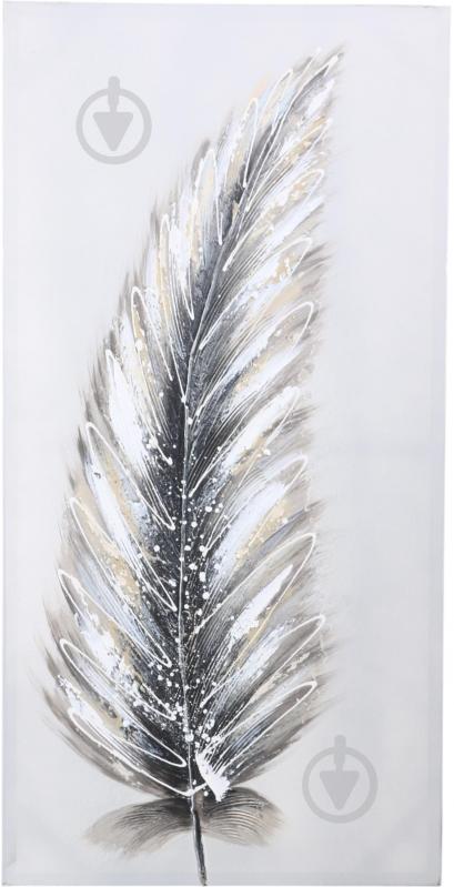 Картина Silver feather first 50x100 см - фото 1
