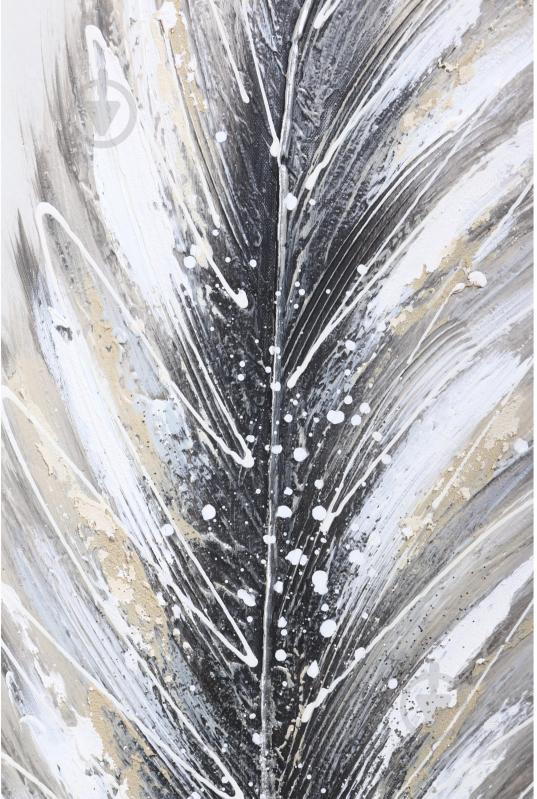 Картина Silver feather first 50x100 см - фото 3