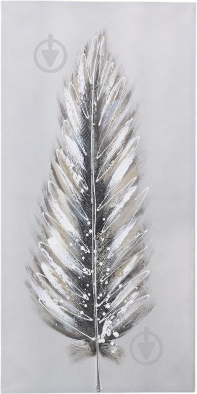 Картина Silver feather second 50x100 см - фото 1