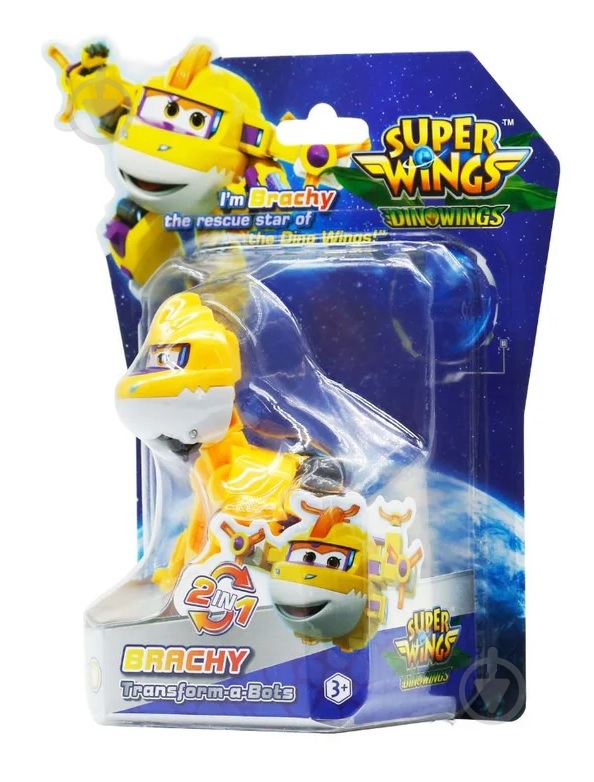 Игрушка-трансформер Super Wings Transform-a-Bots Брахb (Brachy), 5 см YW790043 - фото 3