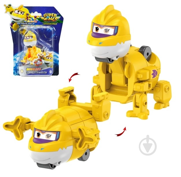 Игрушка-трансформер Super Wings Transform-a-Bots Брахb (Brachy), 5 см YW790043 - фото 4