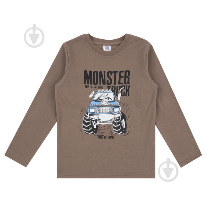 Джемпер для мальчика Funtime Monster truсk р.110 бежевый - фото 4