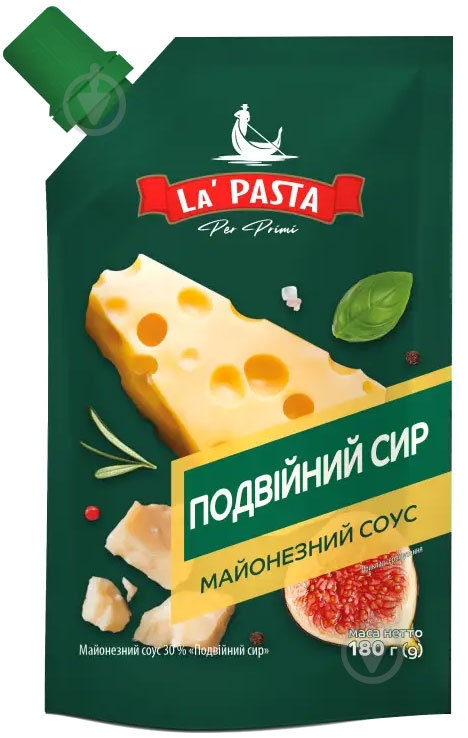 Соус майонезний La Pasta per primi Подвійний сир 180 г - фото 1