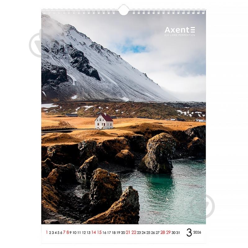 Календарь настенный Axent А3 Landscapes 2026 - фото 3 Календарь настенный Axent А3 Landscapes 2026 - фото 3