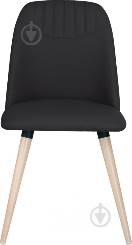 Стул обеденный Nowy Styl MILANA WOOD BLACK (BOX-1) SMP БУК 1.018 ECO-30 черный / дерево светлое - фото 3