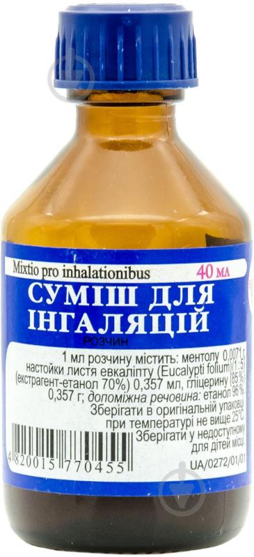 Суміш для інгаляцій у флак. розчин 40 мл - фото 1 Суміш для інгаляцій у флак. розчин 40 мл - фото 1