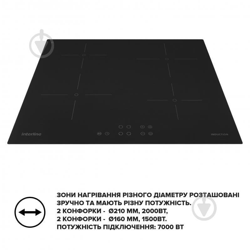 Варочная поверхность индукционная Interline VIK 467 SPT BA - фото 3