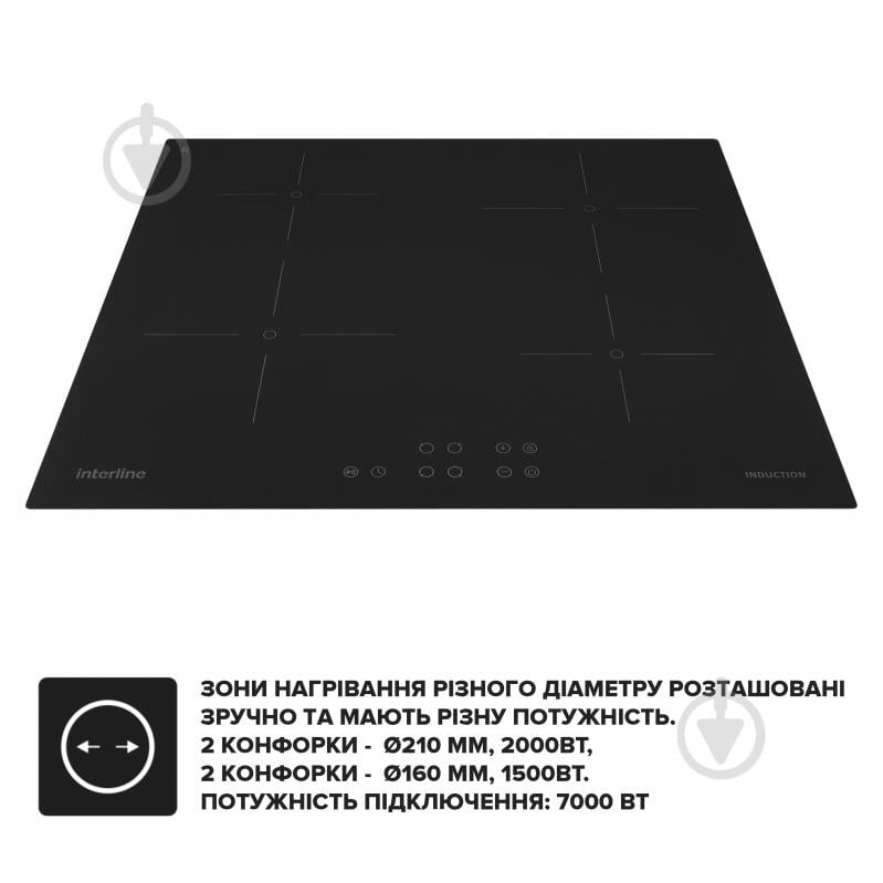 Варочная поверхность индукционная Interline VIK 467 SPT BA - фото 4