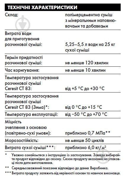 Клей для теплоизоляции Ceresit СТ 83 25 кг - фото 2