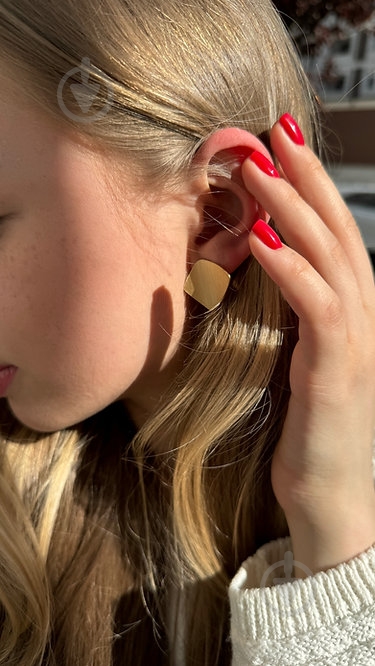 Серьги MISO accessory золотой ромб матовый - фото 3 Серьги MISO accessory золотой ромб матовый - фото 3