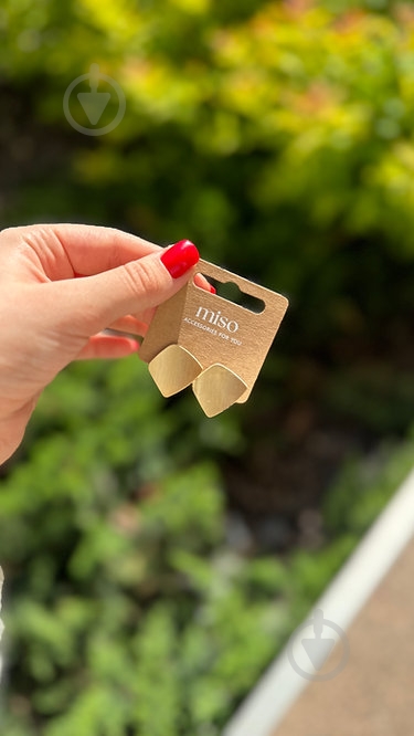 Серьги MISO accessory золотой ромб матовый - фото 2 Серьги MISO accessory золотой ромб матовый - фото 2