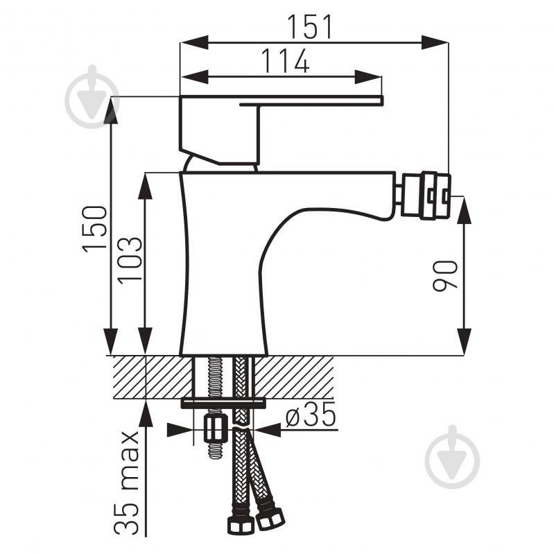 Смеситель для биде Ferro Algeo BAG6 - фото 2 Смеситель для биде Ferro Algeo BAG6 - фото 2