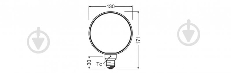 Лампа світлодіодна Ledvance Vintage 1906 Globe 130 Filament O Lamp DIM 1800K Smoke 4 Вт E27 1800 К 220 В прозора - фото 10