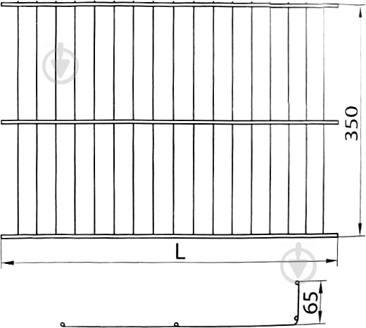 Полиця для взуття DC 600x350x65 мм білий - фото 4