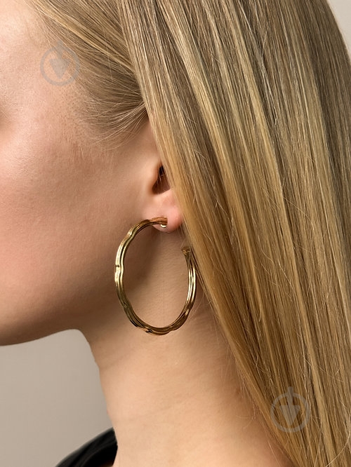 Серьги MISO accessory золотое полукольцо - фото 2 Серьги MISO accessory золотое полукольцо - фото 2