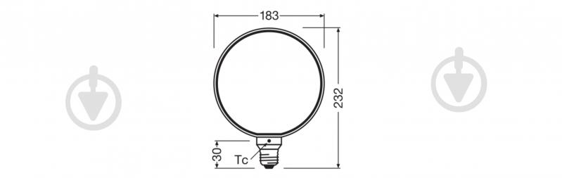 Лампа світлодіодна Ledvance Vintage 1906 Globe 183 Filament O Lamp DIM 1800K Smoke 4 Вт E27 1800 К 220 В прозора - фото 7