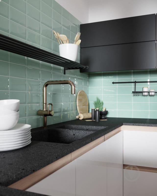 Плитка Metrotiles mint 46L053 2 сорт 10х20 см - фото 2