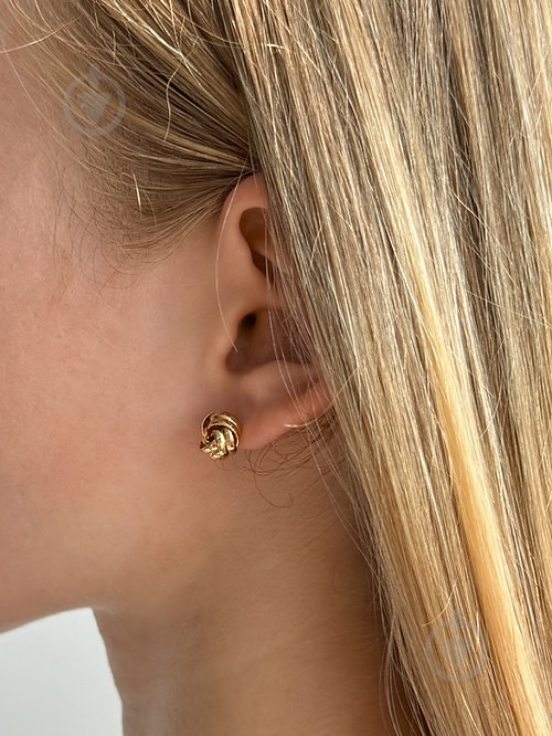 Серьги-пусеты MISO accessory плетеные - фото 2 Серьги-пусеты MISO accessory плетеные - фото 2