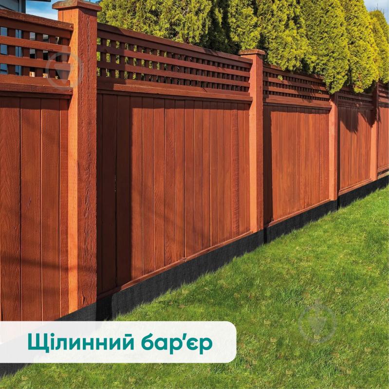 Бордюрна стрічка Vodaland пластикова H150 коричнева 9 м 8215-BN - фото 9