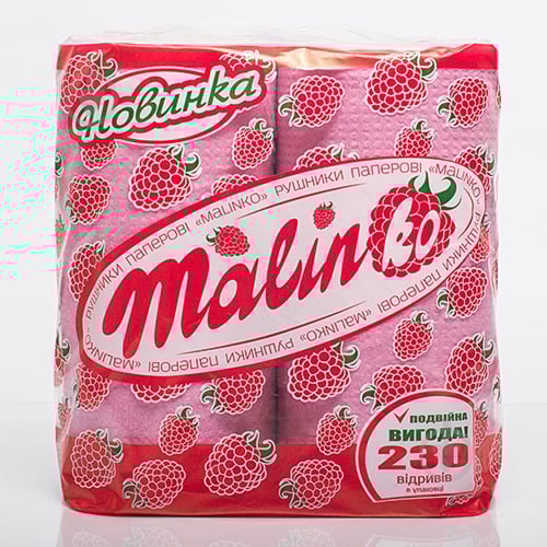 Бумажные полотенца MalinKo однослойная 2 шт. - фото 1
