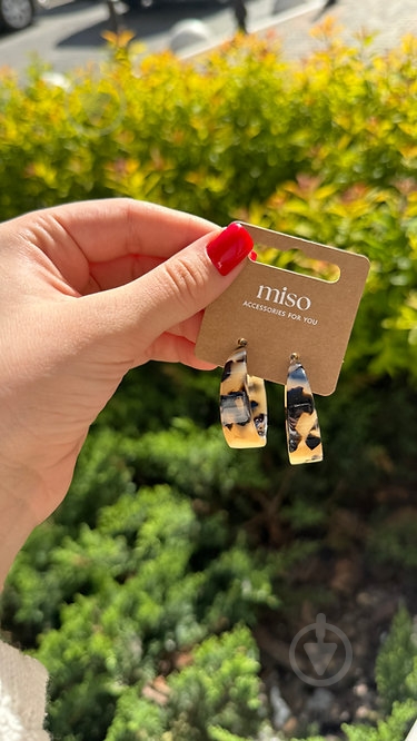 Серьги MISO accessory темное кольцо лео - фото 2