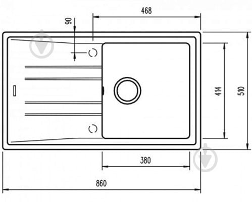 Мийка для кухні Teka STONE 50 B-TG 1B 1D білий - фото 2