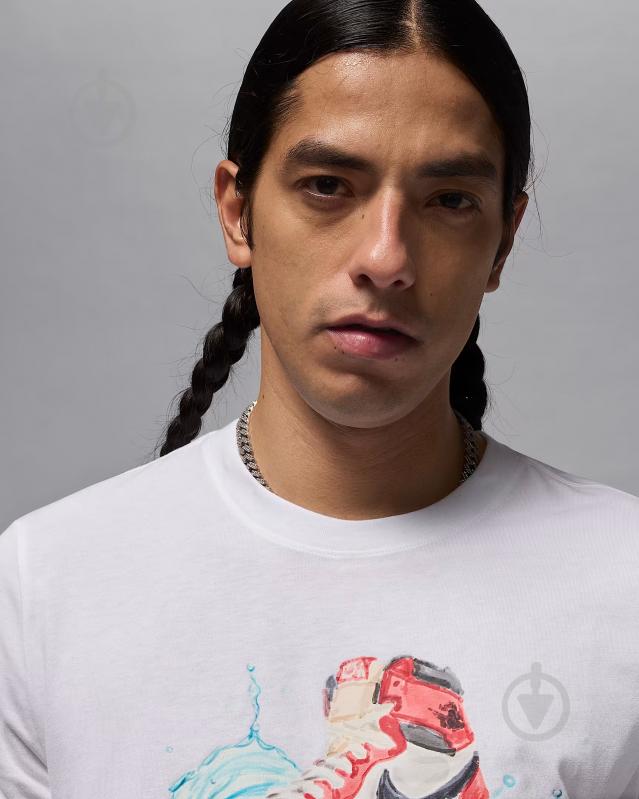 Футболка Jordan M J FLT ESS AJ1 SS CREW IB3355-100 р.S белый - фото 3