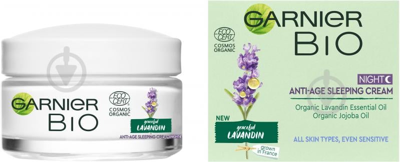 Крем для обличчя нічний Garnier Bio Lavandin Anti-Age 50 мл - фото 2