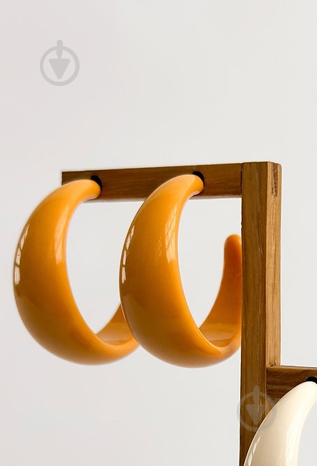 Сережки MISO accessory широке кільце помаранчеві - фото 1
