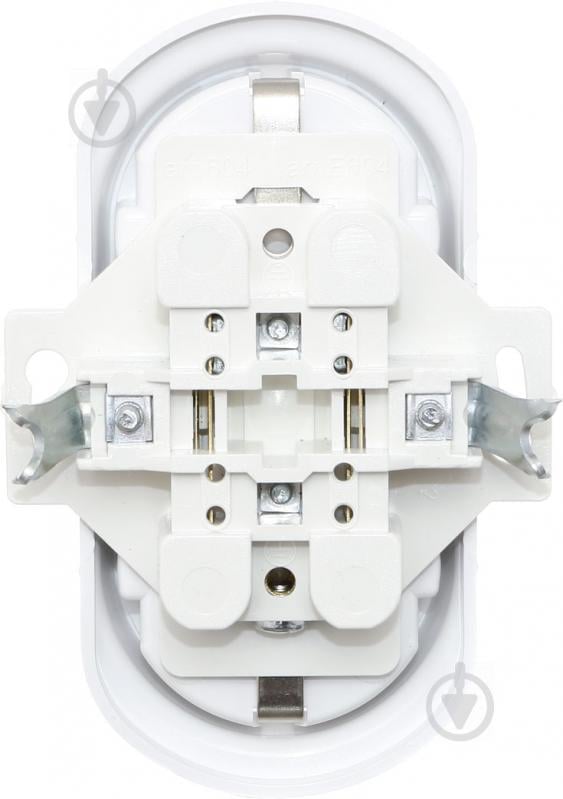 Розетка двойная с заземлением Aling-Conel Eon без шторок белый E604.0 - фото 4