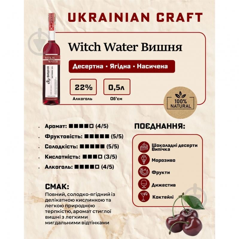 Настойка Witch Water Вишня - фото 2 Настойка Witch Water Вишня - фото 2