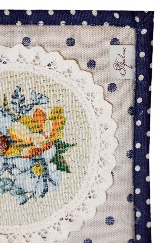 Набор кухонный Винтаж черная кайма 20x32 см молочный Прованс - фото 3 Набор кухонный Винтаж черная кайма 20x32 см молочный Прованс - фото 3