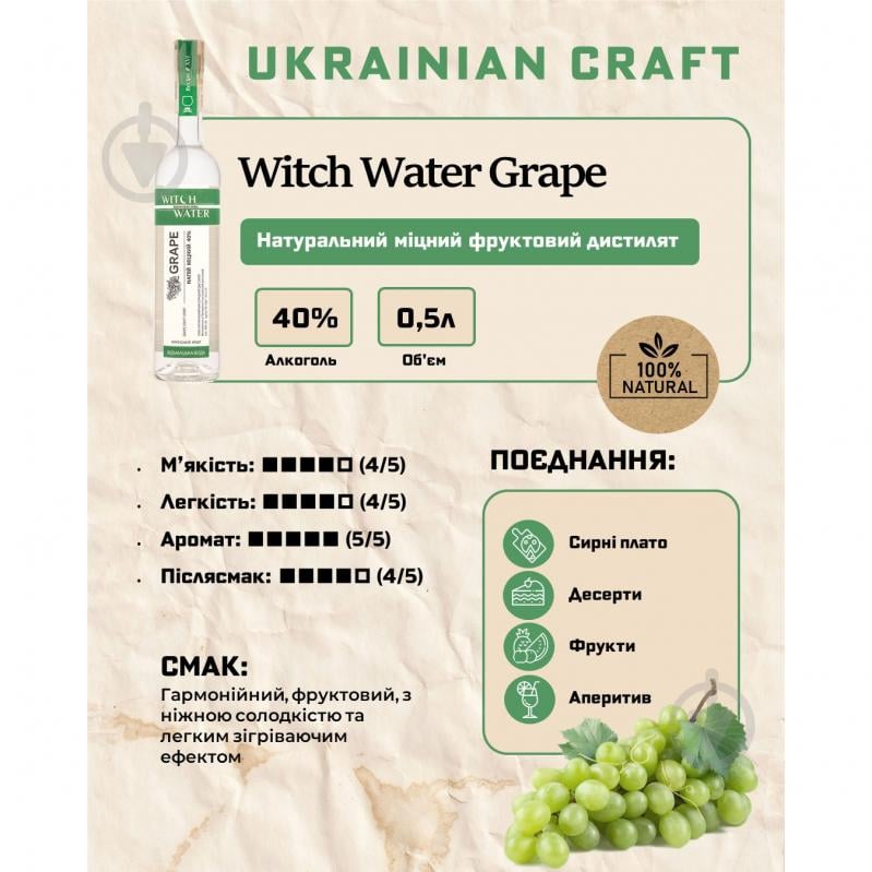 Граппа Witch Water 40% 0,5 л - фото 2