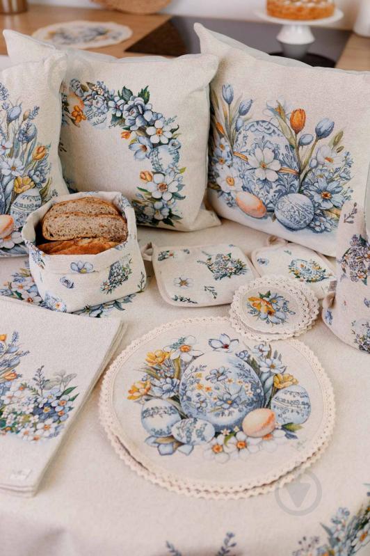 Наволочка декоративная Веночек Рrimavera 45x45 см молочный Прованс - фото 8