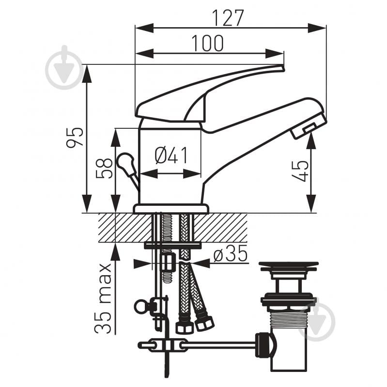 Смеситель для умывальника Ferro Basic BBC2 - фото 2