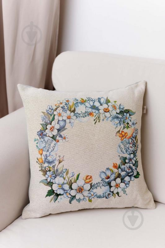Подушка декоративна Віночок Рrimavera 45x45 см молочний Прованс - фото 6 Подушка декоративна Віночок Рrimavera 45x45 см молочний Прованс - фото 6