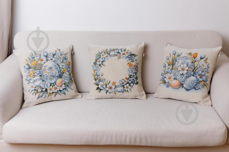Подушка декоративная Великдень Рrimavera 45x45 см молочный Прованс - фото 7