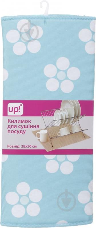 Коврик для сушки посуды Белые цветы 38х50 см UP! (Underprice) - фото 4