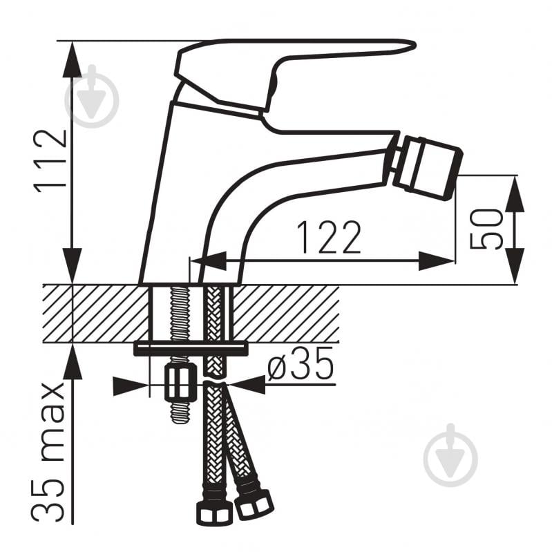 Смеситель для биде Ferro Dijon BDJ6 - фото 2