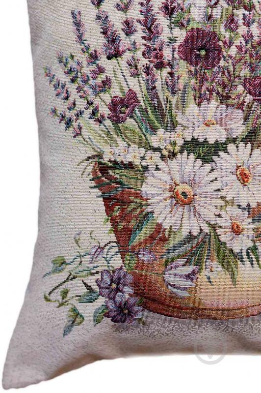 Подушка декоративная Ромашки в корзине Provence 45x45 см молочный Прованс - фото 2 Подушка декоративная Ромашки в корзине Provence 45x45 см молочный Прованс - фото 2