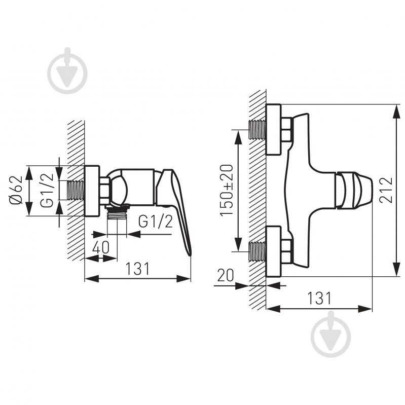 Смеситель для душа Ferro Dijon BDJ7 - фото 2
