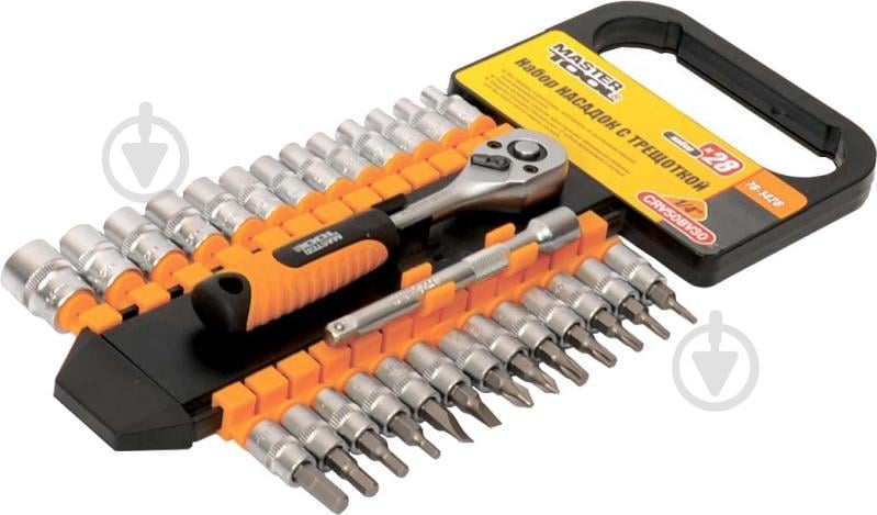 Набір головок 1/4” MASTER TOOL 28 шт. 78-1428 - фото 1